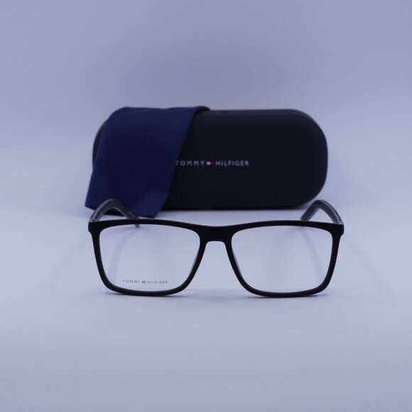 Tommy Hilfiger TH 1742 008A 00 Rectangle Eyeglasses – Black/Grey 56mm - Picture 3 of 10